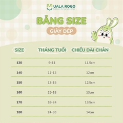 UALA ROGO Giày tập đi quai dán(140-180)