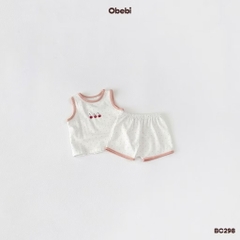 OBEBI - Bộ ba lỗ hoạ tiết cherry(66-110)