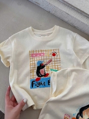 BK - Áo thun cánh cụt be (90-140)