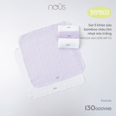NOUS - SET 5 KHĂN SỮA BAMBOO MIX TRẮNG