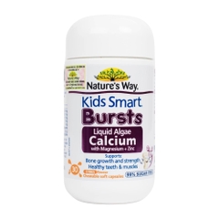 NATURE'S WAY - 6M+VIÊN CANXI TỔ ONG TẢO BIỂN KIDS SMART BURSTS LIQUID ALGAE CALCIUM WITH MAGNESIUM ZINC