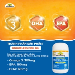 NATURE'S WAY - 2Y+DẦU CÁ KHÔNG MÙI ODOURLESS FISH OIL