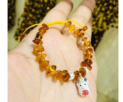 AMBER - VÒNG TAY HỔ PHÁCH PHÁP MIX BẠC XI VÀNG