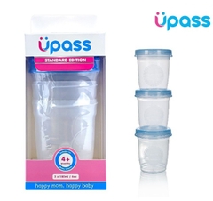 UPASS - BỘ 3 CỐC 130ML TRỮ THỨC ĂN DẶM UP0327N