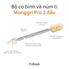 HIBEE - CỌ BÌNH BỌT BIỂN MONGRI PRO 2 ĐẦU