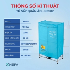 NEFA - TỦ SẤY QUẦN ÁO