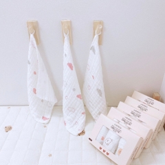 MONONA - SET 3 KHĂN SỮA 6 LỚP HỌA TIẾT
