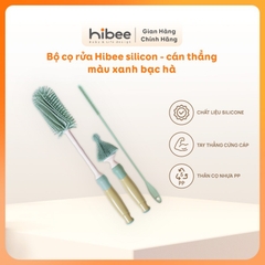 HIBEE - BỘ CỌ BÌNH SILICONE CÁN THẲNG