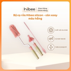 HIBEE - BỘ CỌ BÌNH SILICONE CÁN XOAY