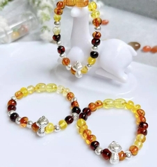 AMBER - VÒNG TAY HỔ PHÁCH NGA MIX CHARM BẠC