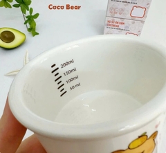 COCO BEAR - HŨ SỨ CHIA VẠCH HÀN CÓ NẮP ĐẬY
