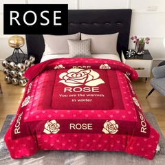 HP - CHĂN COCO ROSE LÔNG THỎ 2mx2m2