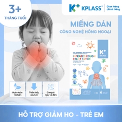 KPLASS - 3M+MIẾNG DÁN HỒNG NGOẠI HỖ TRỢ GIẢM HO INFRARED COUGH RELIEF PATCH K+