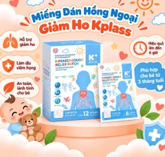 KPLASS - 3M+MIẾNG DÁN HỒNG NGOẠI HỖ TRỢ GIẢM HO INFRARED COUGH RELIEF PATCH K+