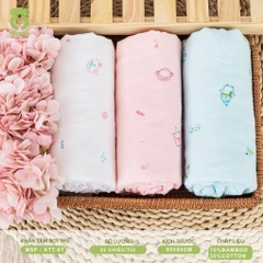 MIPBI - KHĂN TẮM 70% SỢI TRE CAO CẤP 6 LỚP KTT-6 (80X80CM)