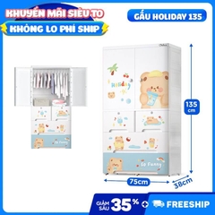 CHILUX - TỦ NHỰA MẪU GẤU HOLIDAY