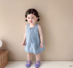 OBB Váy Jean ba lỗ (S80-90-100)