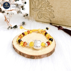 AMBER - VÒNG TAY HỔ PHÁCH NGA MIX CHARM BẠC
