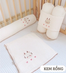 MONONA - CHĂN SỢI TRE WAFFLE 90*110