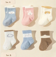 KK - SET 3 ĐÔI TẤT LÔNG XÙ