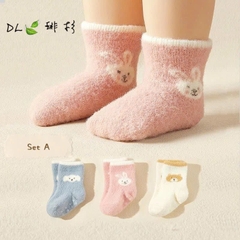 KK - SET 3 ĐÔI TẤT LÔNG XÙ
