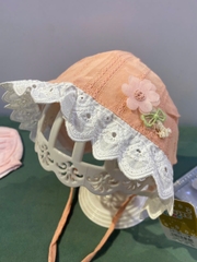 SD Mũ babydoll ren hoa buộc dây S3-12M