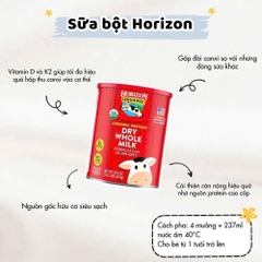 HORIZON - 1Y+SỮA TƯƠI DẠNG BỘT HỮU CƠ