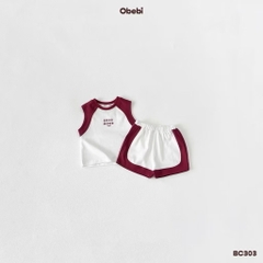 OBEBI - Bộ ba lỗ phối màu thể thao(66-110)