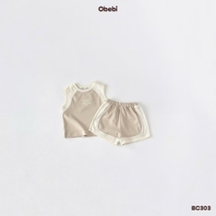 OBEBI - Bộ ba lỗ phối màu thể thao(66-110)