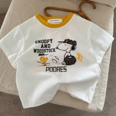 BK - Áo phông Snoopy cổ phối màu (90-140)