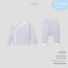 NOUS - Bộ dài cài lệch màu tím NB