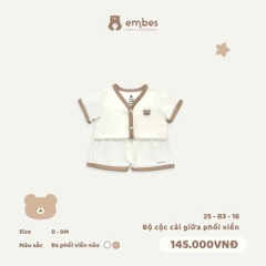 EMBES - Bộ cộc cài giữa phối viền (0-9M)