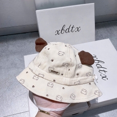 KB - Mũ vành be in hình gấu tai gấu(6M-2Y)