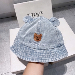 KB - Mũ Bucket Jean Gấu Lucky Bear (1-4Y)