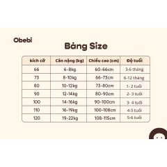 OBEBI - Bộ dài tay phối màu ngôi sao nhỏ(66-110)