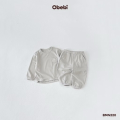 OBEBI - Bộ dài tay túi tròn thêu ngôi sao(73-110)