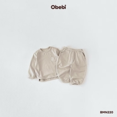 OBEBI - Bộ dài tay túi tròn thêu ngôi sao(73-110)