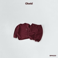 OBEBI - Bộ dài tay túi tròn thêu ngôi sao(73-110)