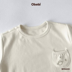 OBEBI - Bộ dài tay túi tròn thêu ngôi sao(73-110)