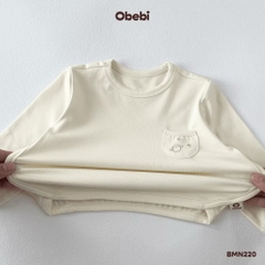 OBEBI - Bộ dài tay túi tròn thêu ngôi sao(73-110)