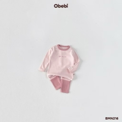 OBEBI - Bộ dài tay phối màu ngôi sao nhỏ(66-110)