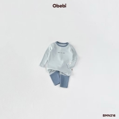 OBEBI - Bộ dài tay phối màu ngôi sao nhỏ(66-110)
