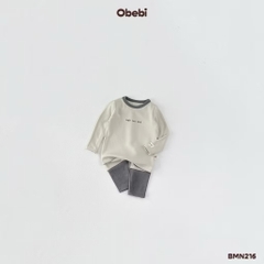 OBEBI - Bộ dài tay phối màu ngôi sao nhỏ(66-110)