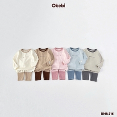 OBEBI - Bộ dài tay phối màu ngôi sao nhỏ(66-110)