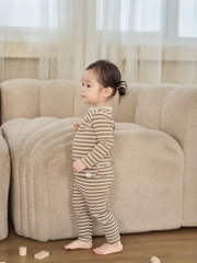 OBEBI - Bộ mặc nhà kẻ đính mác(66-110)