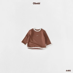 OBEBI - Áo thun dài tay vạt cong(73-120)
