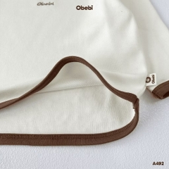 OBEBI - Áo thun dài tay vạt cong(73-120)