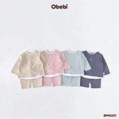 OBEBI - Bộ mặc nhà phối màu vạt Gấu(73-120)