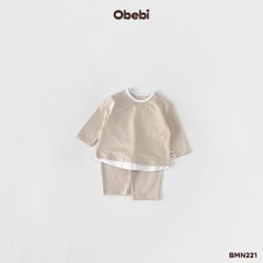OBEBI - Bộ mặc nhà phối màu vạt Gấu(73-120)