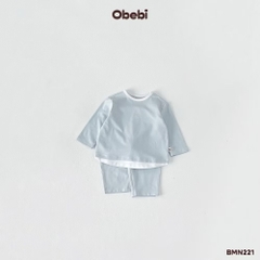 OBEBI - Bộ mặc nhà phối màu vạt Gấu(73-120)